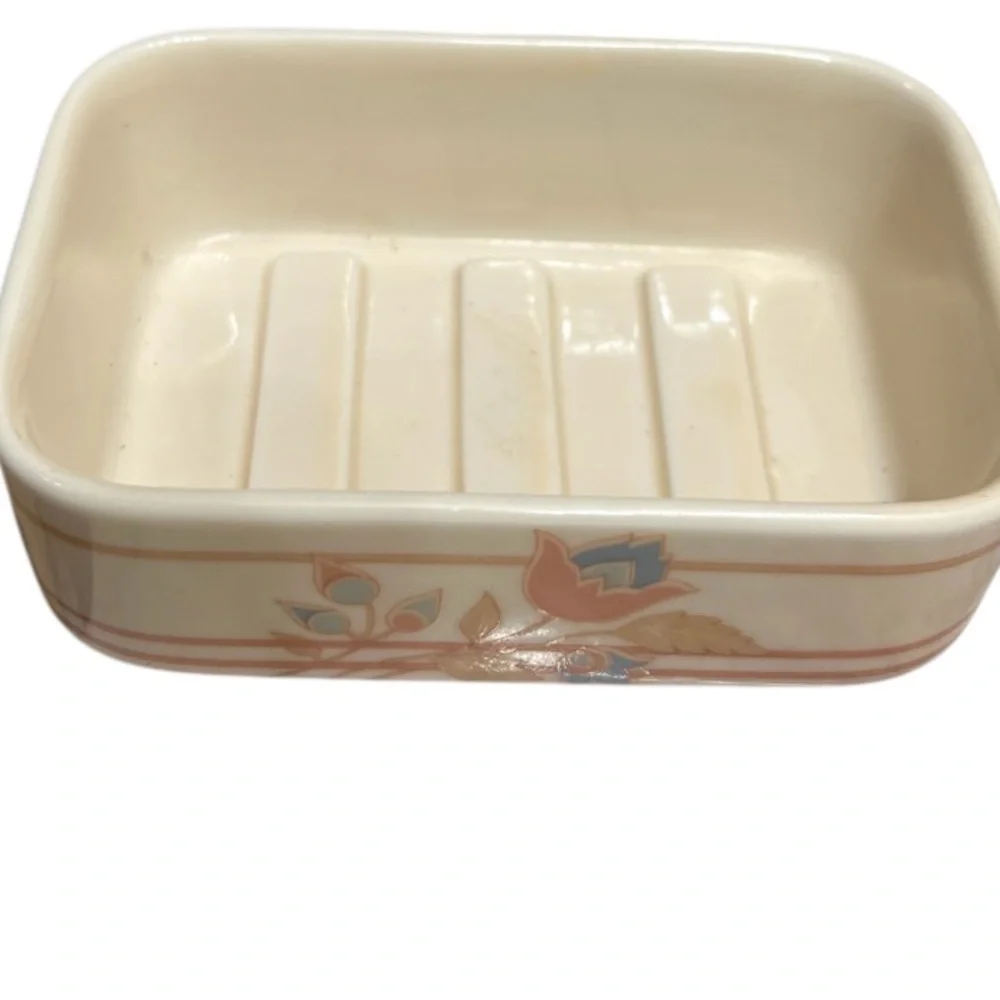 Vintage Tavistock Floral Ceramic Soap Dish